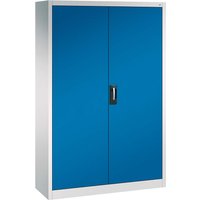 C+P Büroschrank Acurado, H1950xB1200xT400mm, Lichtgrau/Enzianblau – Ansicht 1