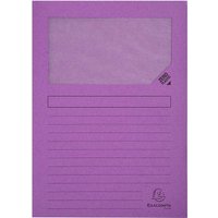 4 x 100 Exacompta Fenstermappen "Forever", 130 g/m², DIN A4, flieder