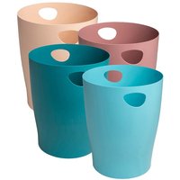 8 Exacompta Papierkörbe Ecobin "Skandi", 15 l, sortiert