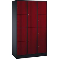 Kombi-Schließfachschrank an/rt l+r, 4+2+4 Fächer – Ansicht 1