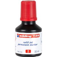 edding Nachfülltinte "T25" für Permanentmarker, rot – Ansicht 1