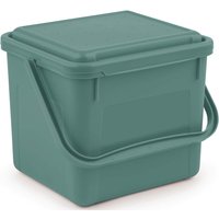 rotho Komposteimer "BIO" aus Recyclingkunststoff, 5 l, misteltoe green