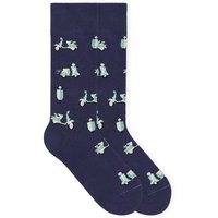 von Jungfeld Bio-Socken 'Motorroller', marineblau, Gr. 43/46