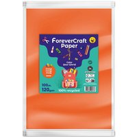 100 Blatt Tonpapier DIN A4 "forever craft paper" 120g/m² orange – Ansicht 1