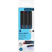 Schneider 4er-Set Universalmarker "Maxx 224 M" 1,0 mm, permanent, farbig sortiert – Ansicht 1