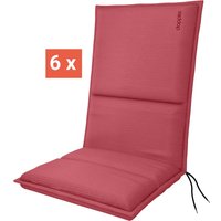 doppler Auflage "CITY" Midi, 6er-Pack, 110x48x6 cm, Polyester, himbeer