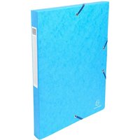 8 Exacompta Archivboxen, Colorspan-Karton, 600 g/m², DIN A4, Gummizug, RB 25 mm, türkis – Ansicht 1