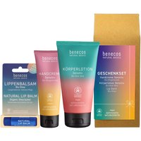 benecos Bio-Geschenkset "Sensitiv" mit Handcreme, Körperlotion und Lipbalm – Ansicht 1