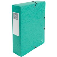 6 Exacompta Archivboxen, Colorspan-Karton, 600 g/m², DIN A4 maxi, RB 80 mm, grün – Ansicht 1