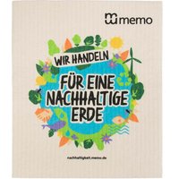 memo Schwammtuch mit memo-Aufdruck – Ansicht 1