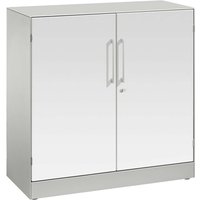 Flügeltürenschrank "CONTACT", Höhe 91,5 cm (BxT) 100 x 43,5, silber – Ansicht 1