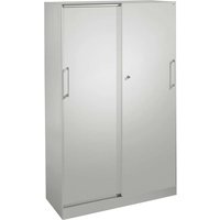 Schiebetürenschrank "CONTACT", Höhe 163,5 cm (BxT) 100 x 43,5, silber – Ansicht 1