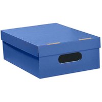 Aufbewahrungsbox "Color" aus Recyclingkarton, klein 24 x 32 x 11,5 cm, blau
