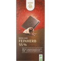 GEPA Bio-Zartbitter-Schokolade "Grand Noir" Feinherb 55 %, 100 g