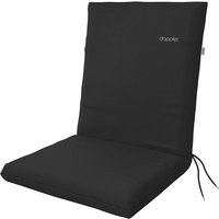 Auflage "NATURE" niedrig, aus 100% R-PET, 100 x 48 x 6 cm, schwarz – Ansicht 1
