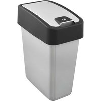 keeeper Abfalleimer "Magne" mit Flipdeckel, 10 l, silber – Ansicht 1