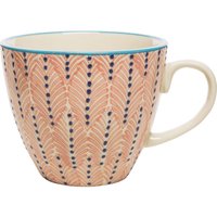 tranquillo Tasse "MIX'N'MATCH" aus Steinzeug mit Muster, 500 ml, rosa