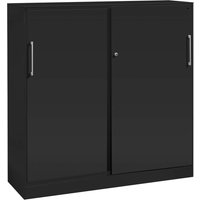 Schiebetürenschrank "CONTACT", Höhe 131 cm (BxT) 120 x 43,5, schwarz – Ansicht 1