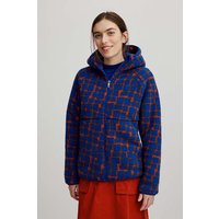 tranquillo Damen-Fleece-Jacke mit Vordertaschen, blue puzzle, Gr. M