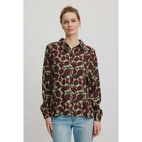 tranquillo Damen-Oversized-Bluse mit abgesetzten Bündchen, botanic, Gr. 36