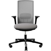 HAG Bürodrehstuhl "Futu mesh 1100-S" mit AL, Gestell: schwarz, Stoff: "FutuKnit" Stone