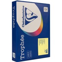 500 Blatt Clairfontaine Farbiges Kopierpapier "Trophee" 80 g/m², DIN A4, hellgelb – Ansicht 1