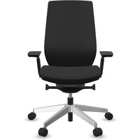 Profim Bürodrehstuhl "ACCIS PRO" mit Armlehnen, Gestell: silber, Sitz: schwarz