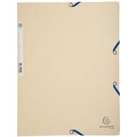 25 Exacompta Sammelmappen, Colorspan-Karton, 400 g/m², DIN A4, 3 Klappen, elfenbein