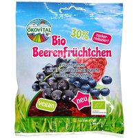 ÖKOVITAL Vegane Bio-Fruchtgummi "Beerenfrüchtchen", zuckerreduziert, 80 g