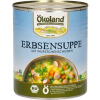 Ökoland Bio-Erbsensuppe mit Würstchen, 800 g