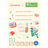 memo x SOS-Kinderdörfer weltweit Schulheft DIN A5, 16 Blatt, Lin. 2, Kontrastlineatur