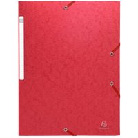 50 Exacompta Eckspannmappen "Scotten" aus Colorspan, 600 g/m², DIN A4, ohne Klappen, rot – Ansicht 1