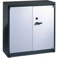 Feuergeschützte Flügeltürenschrank anthrazit/alusilber B 93 cm, H 122,6 cm – Ansicht 1