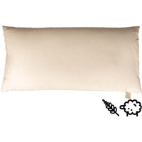 mudis Kopfkissen 40 x 80 cm Hirseschalen/Schafschurwolle