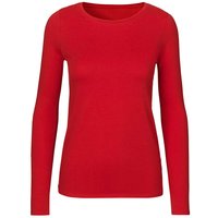 Neutral Bio-Damen-Langarmshirt mit Rundhalsaussschnitt rot, Gr. S