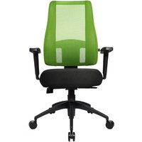 Topstar Bürodrehstuhl "Lady Sitness Deluxe" mit Armlehnen und Kunststofffußkreuz grün – Ansicht 1