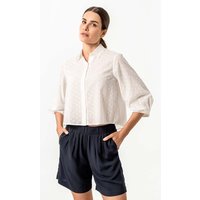 Living Crafts Bio-Damen-Bluse "AGNEETHA" kurz geschnitten, offwhite, Gr. 38