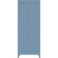 BISLEY Kleiderschrank "Fern" 1 Fachboden, Kleiderstange, B70xT51xH180cm, blau – Ansicht 1