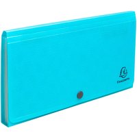 Exacompta Fächermappe 14 x 17 cm "Pop'N Co" 7 Fächer, Recycling-PP, cyan – Ansicht 1