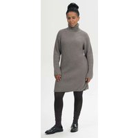 MELA Bio-Damen-Midi-Strickkleid 'ARUNIKA' mit Rollkragen, bear melange, Gr. S