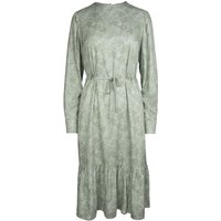 bleed Damen-Midikleid "Mossy" mit Bindegürtel, grün, Gr. L