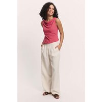 tranquillo Damen-Hose "Rooxy" aus Leinen mit Seitentaschen, white, Gr. 38