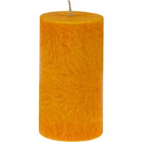 Hahn Stumpenkerze aus Stearin 50 x 90 mm, orange – Ansicht 1