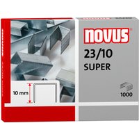 Novus Heftklammern 23/10 Super, verzinkt, Heftleistung ca. 70 Blatt, 1.000 Stk. – Ansicht 1