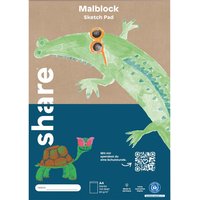 share Malblock DIN A4, 100 Blatt, blanko - neu – Ansicht 1