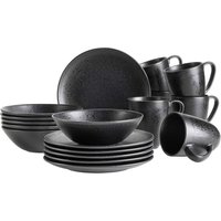 Mäser Frühstücks Set 18-tlg. "Essential" Steinzeug, schwarz – Ansicht 1