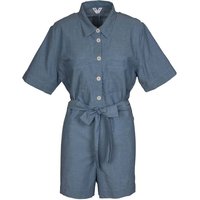 MELA Bio-Damen-Jumpsuit kurz "SANELA" blau chambray, Gr. M