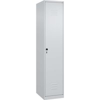 C+P Spind Classic PLUS, 1 Abteil, 1850x400x500mm, Lichtgrau/Lichtgrau – Ansicht 1