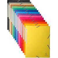 50 Exacompta Sammelmappen, Colorspan-Karton, 425 g/m², DIN A4, 3 Klappen, sortiert – Ansicht 1