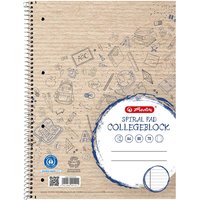 herlitz Recycling-Collegeblock mit Rand links, DIN A4, liniert, 80 Blatt – Ansicht 1